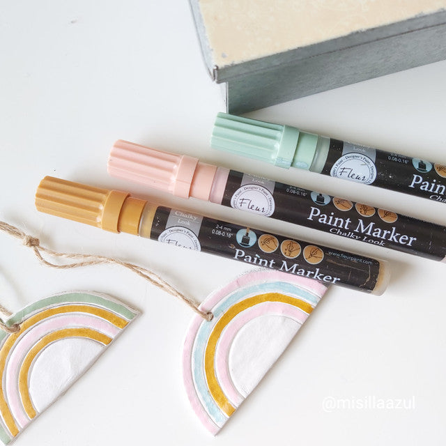 F42 CHALKY LOOK MARKER- YELLOW OCHRE