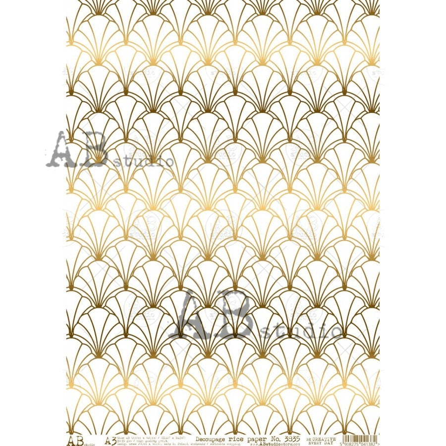 3835 (GILDED)- AB STUDIO A3 RICE PAPER