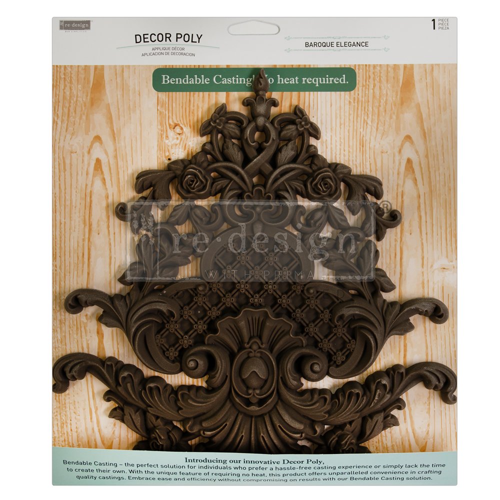 BAROQUE ELEGANCE – 10″X9.89″X0.49″ / 25.4CMX25.1CMX1.2CM