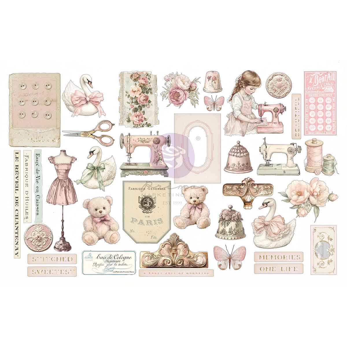 BK- EPHEMERA, STITCHED CLIPPINGS (76PCS)