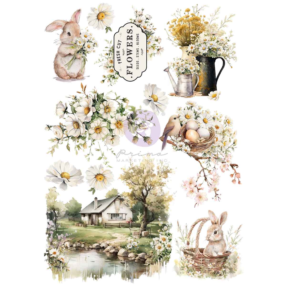 Among the Wildflowers Collection A4 Transfer