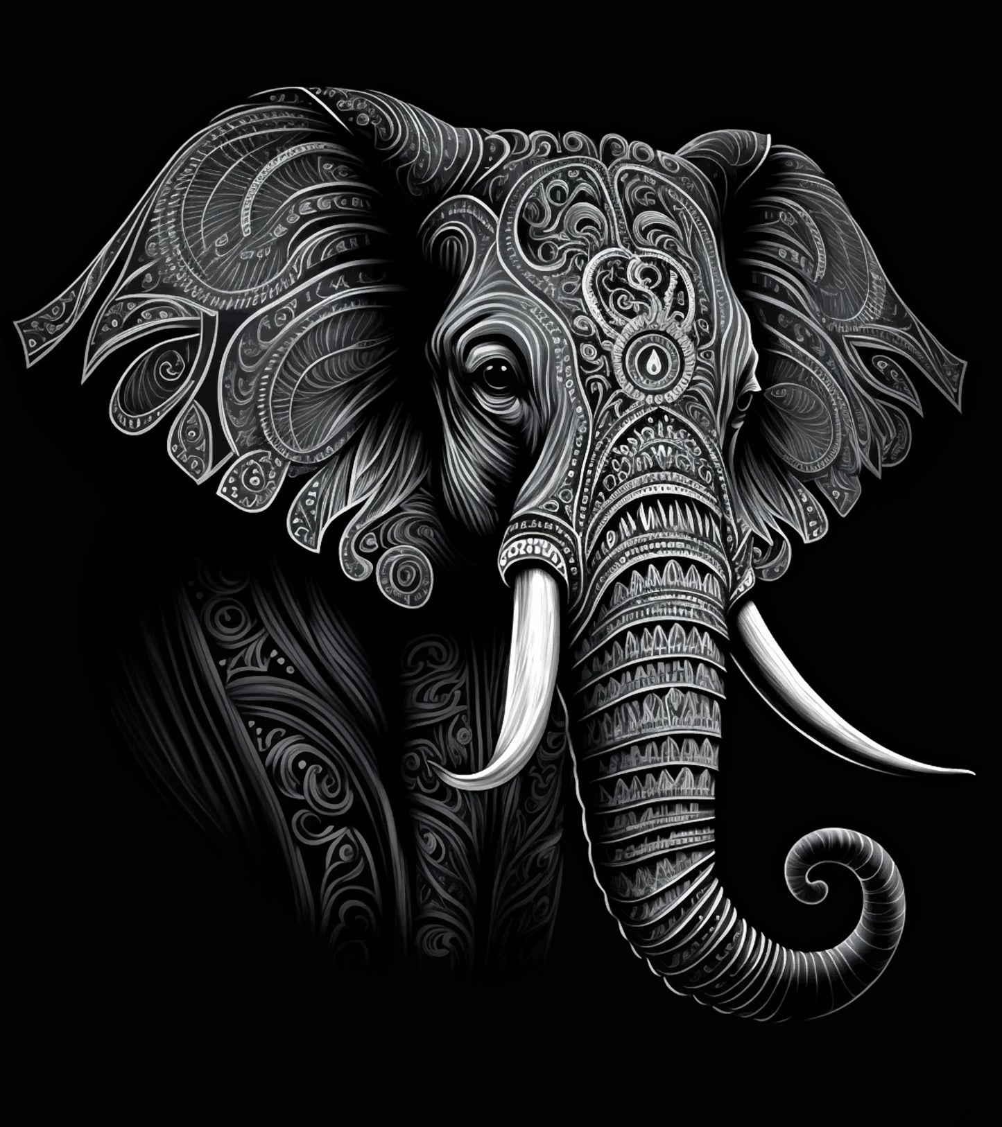 BLACK & WHITE ELEPHANT