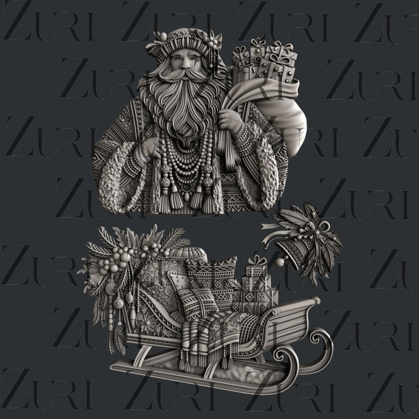 BOHEMIAN SANTA & SLED