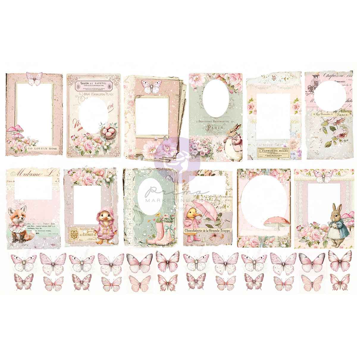 Sweet Spring Collection Ephemera -Butterflies & Frames