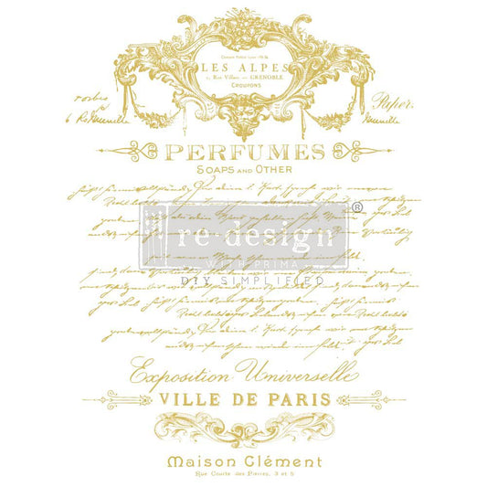 PERFUME NOTES GOLD FOIL TRANSFER- KACHA FURNITURE