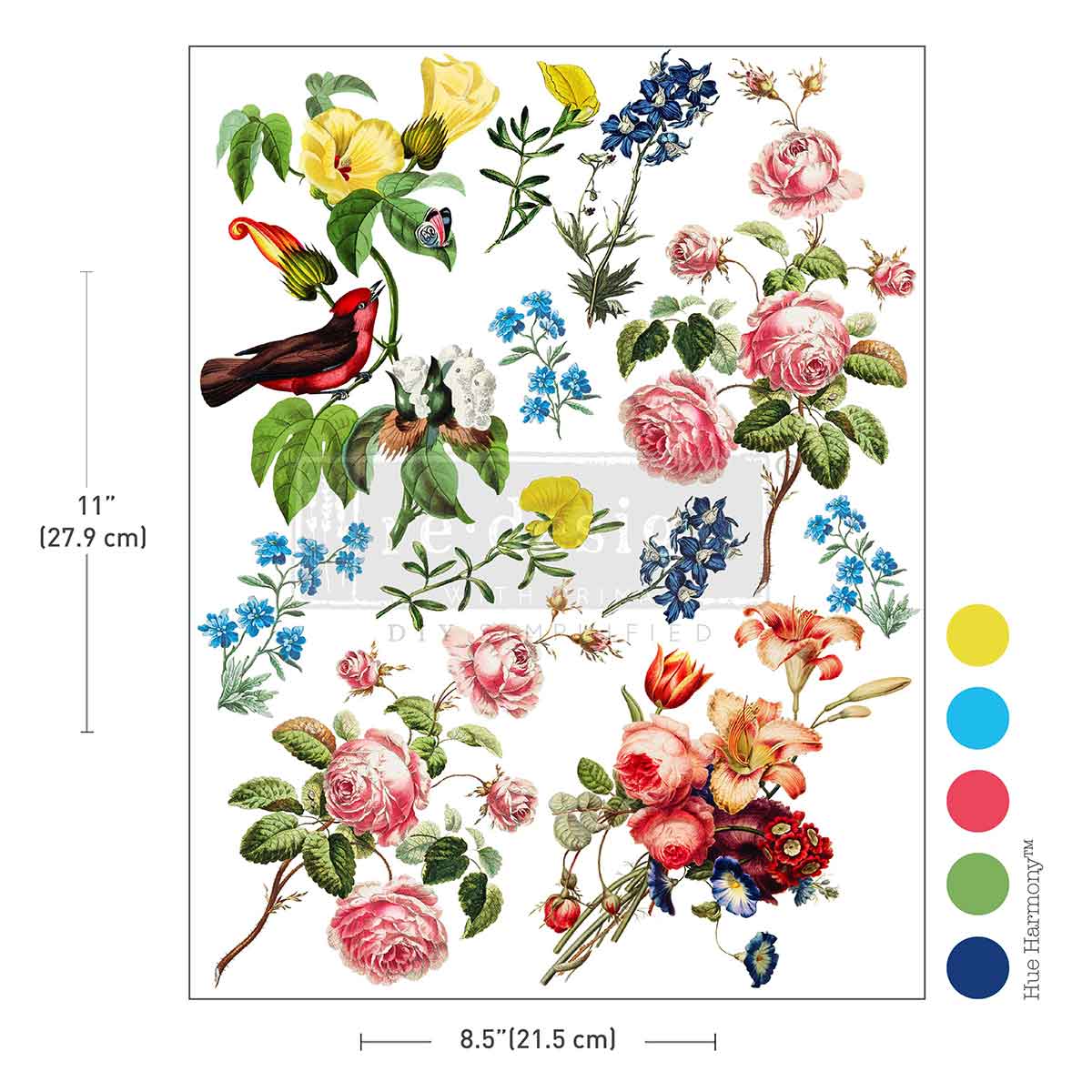 H2O Transfers Single Sheet - Rustic Romance