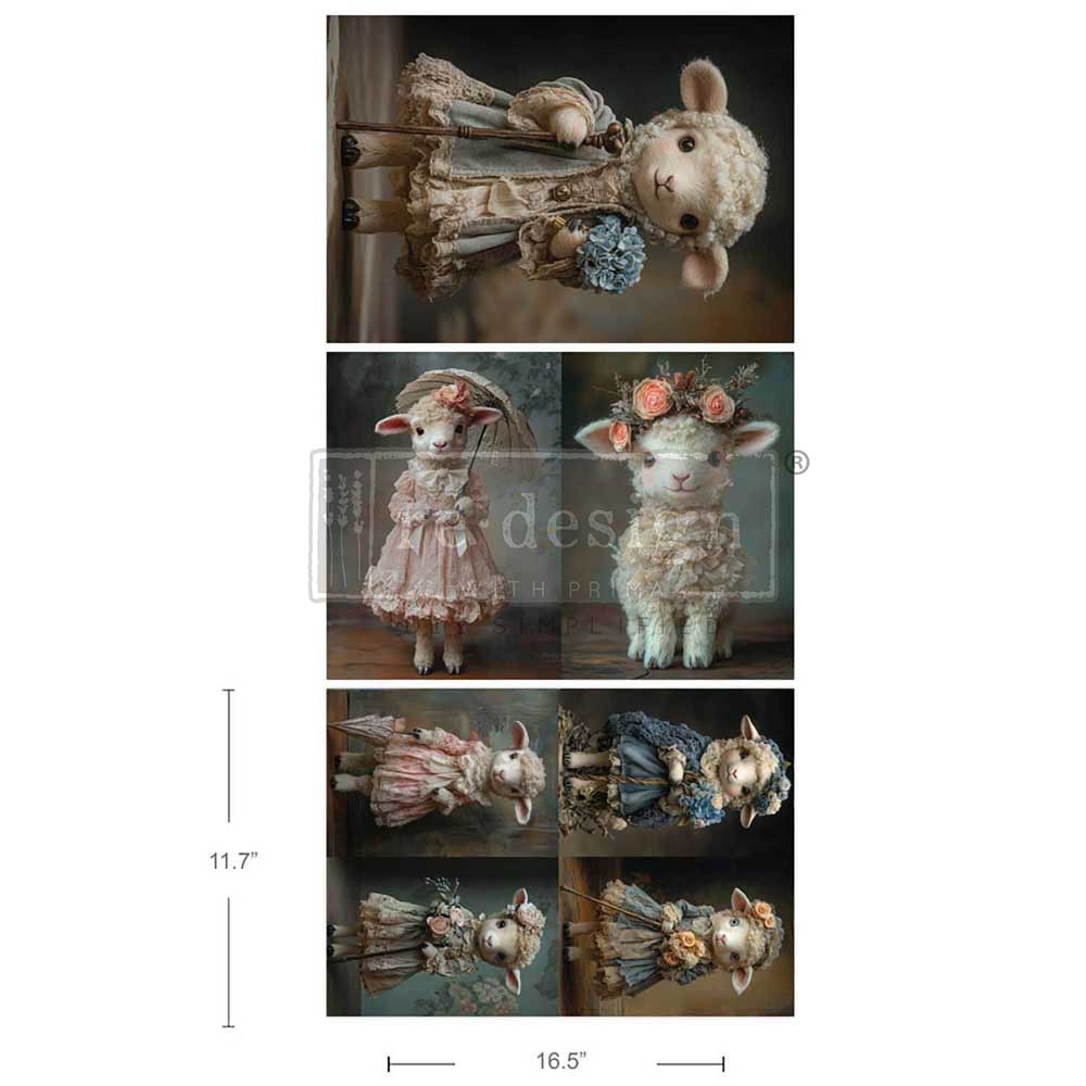 SHEPHERD'S COTTAGE CHARM- A3 DECOUPAGE (3PK)