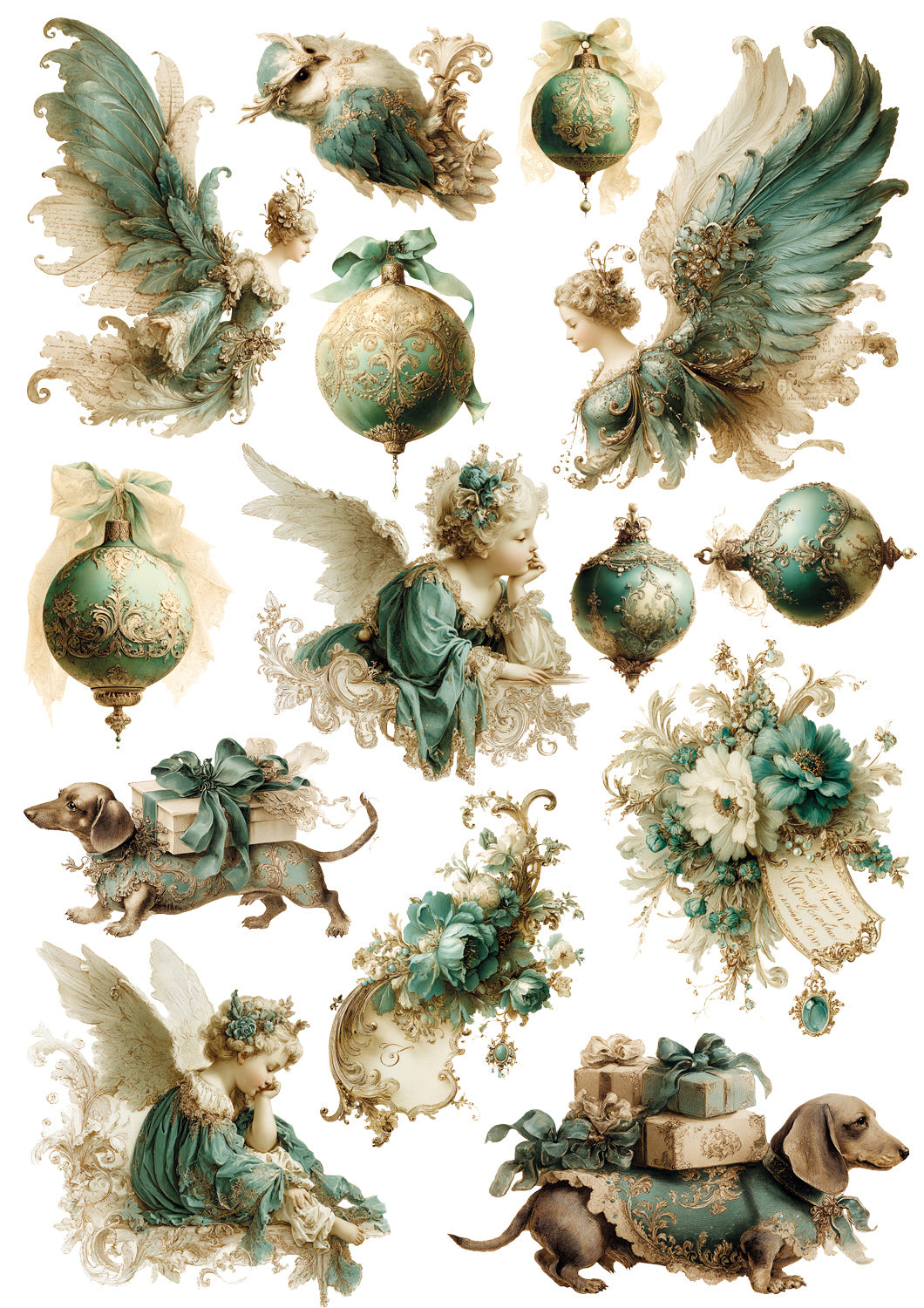 VICTORIAN CHRISTMAS 2- A4 transfer sheet