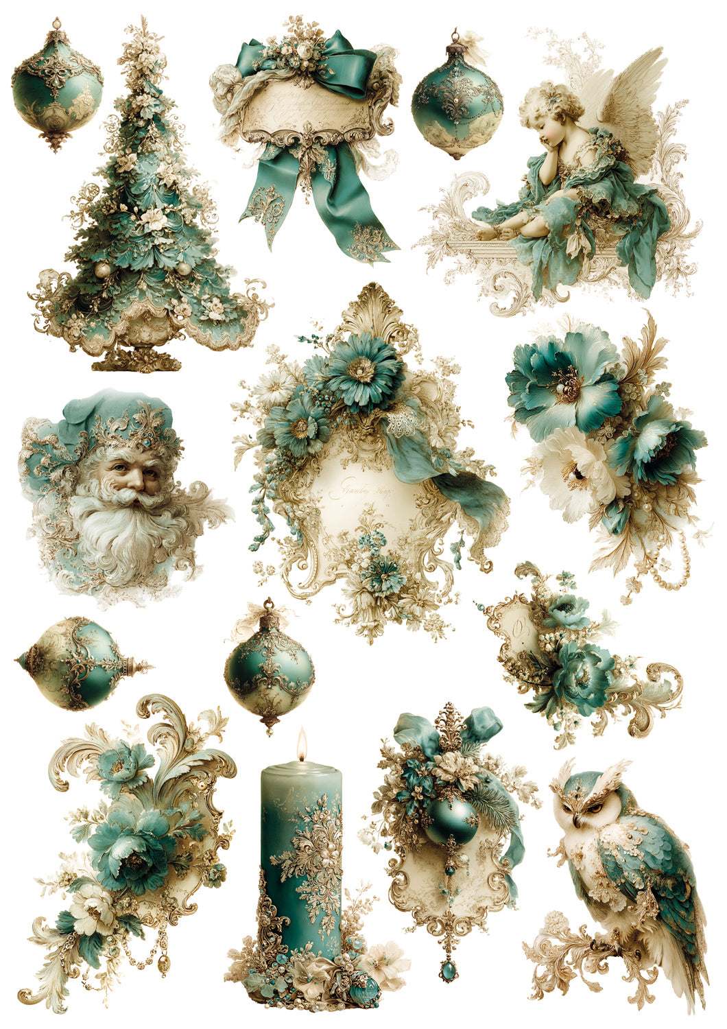VICTORIAN CHRISTMAS 1- A4 transfer sheet