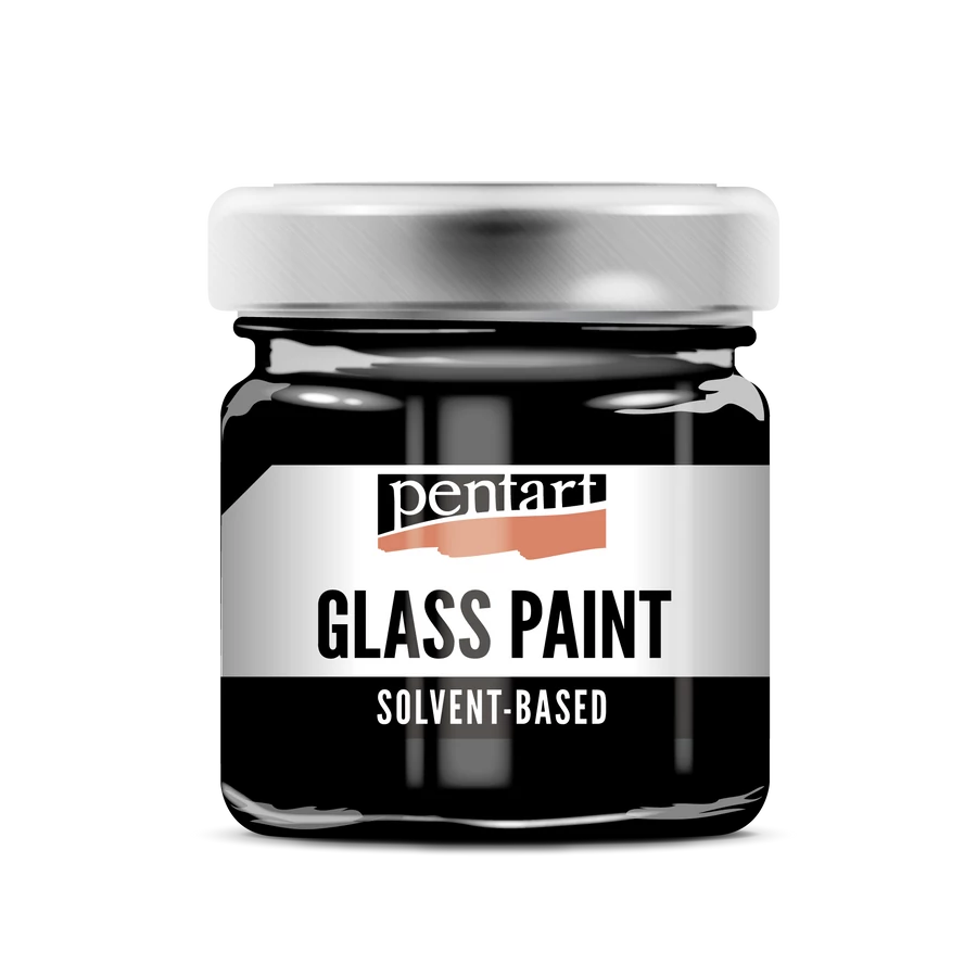 BLACK- GLASS PAINT SOLVENT BASED, 30 ML