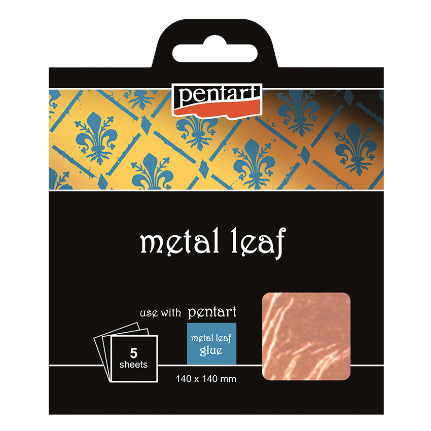 COPPER- METAL LEAF- 14X14 CM, 5 SHEETS/PACK