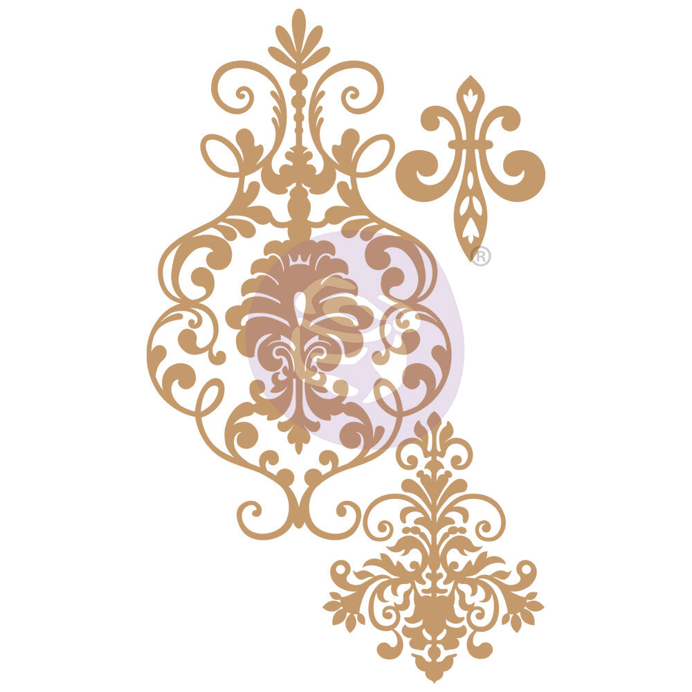 ELEGANT DAMASK- DECORATIVE CHIPBOARDS