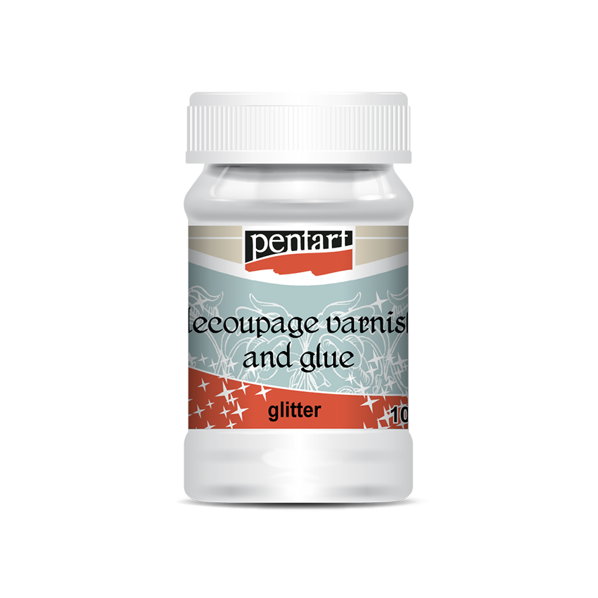 GLITTER- DECOUPAGE GLUE & VARNISH