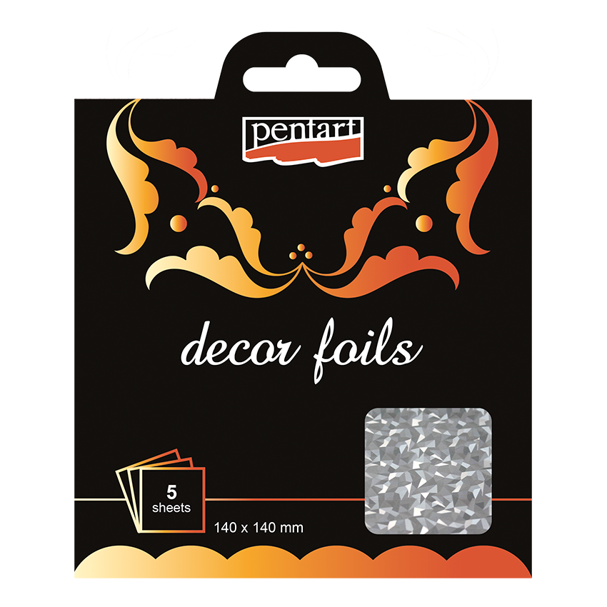 HOLOGRAM BREAKS- DECOR FOILS METALLIC GOLD 14 X 14 CM 5 SHEETS/PACK