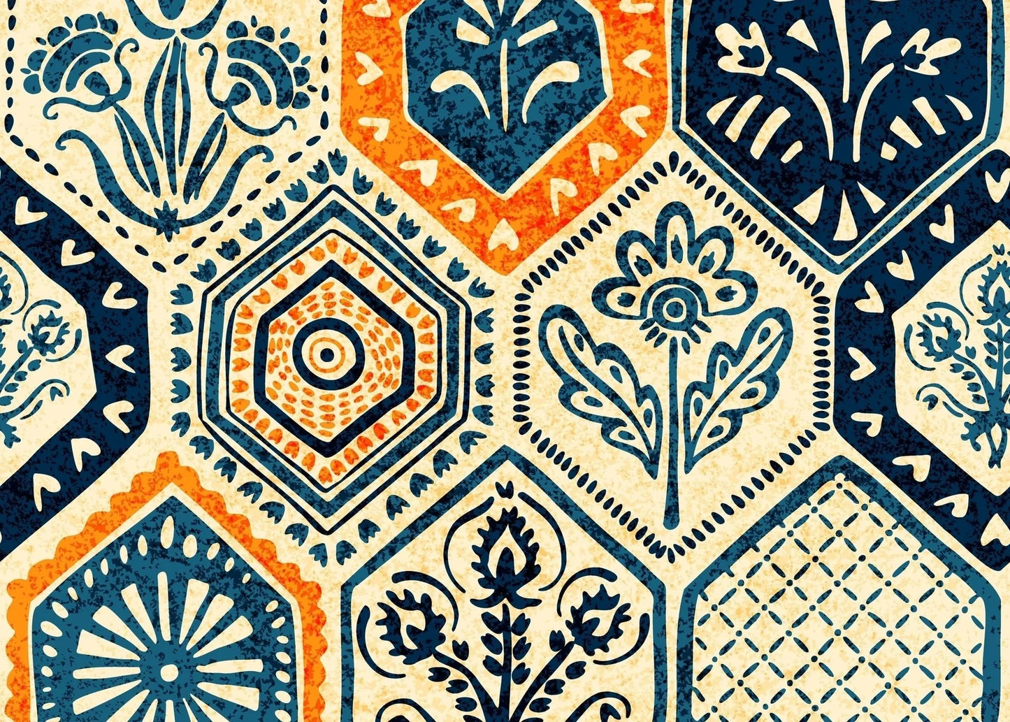 BLUE & ORANGE TILE