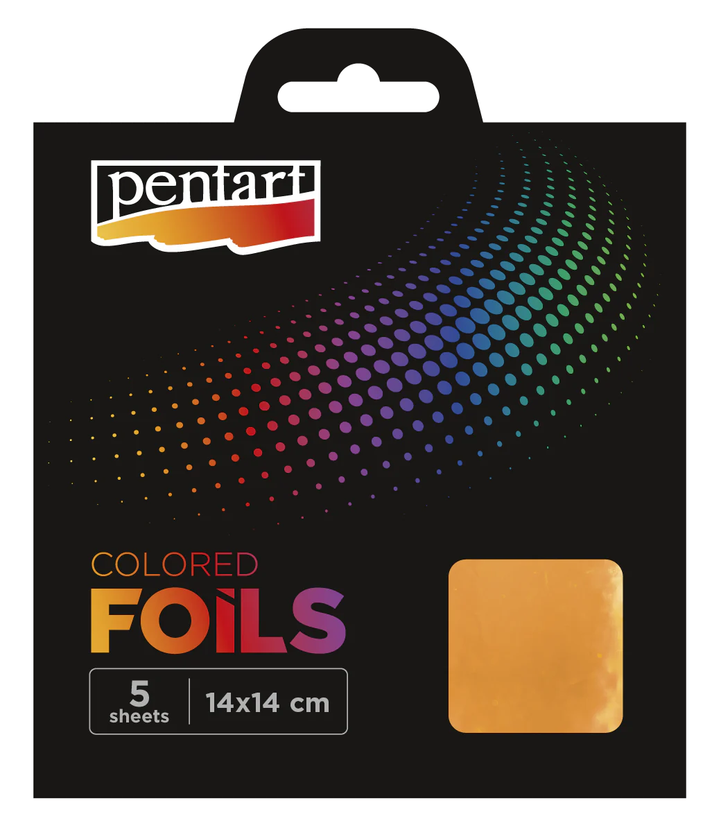 BAROQUE GOLD- COLOURED FOIL SHEETS 14X14 CM 5 SHEETS/PACK