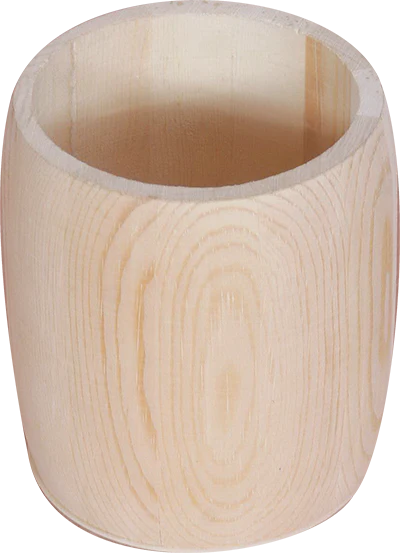 WOODEN STATIONERY HOLDER- ROUND
