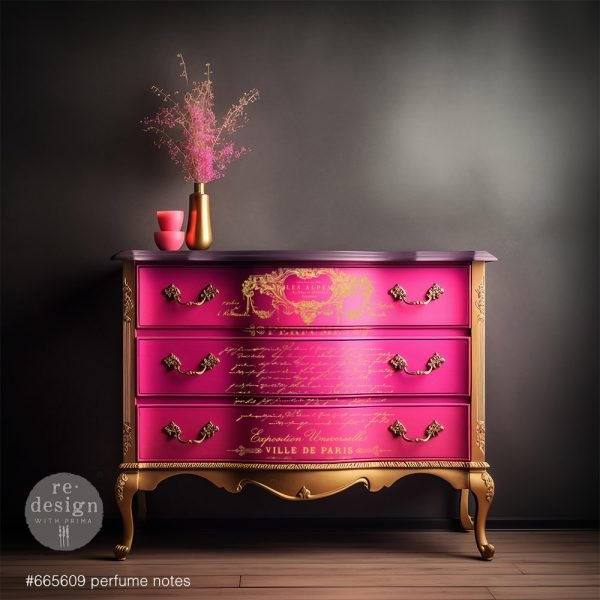 PERFUME NOTES GOLD FOIL TRANSFER- KACHA FURNITURE