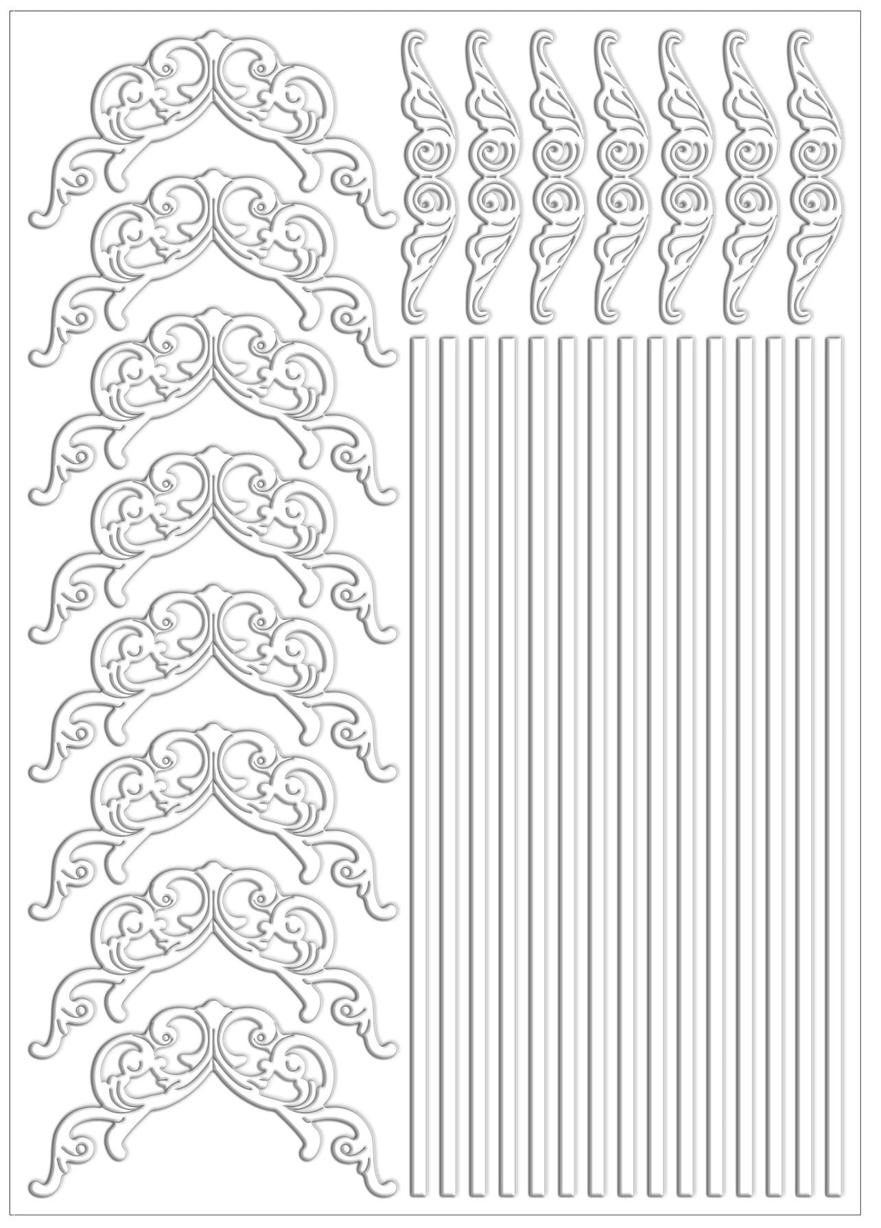 Mixed Media 3D Embellishment Sheet- Ornament 4
