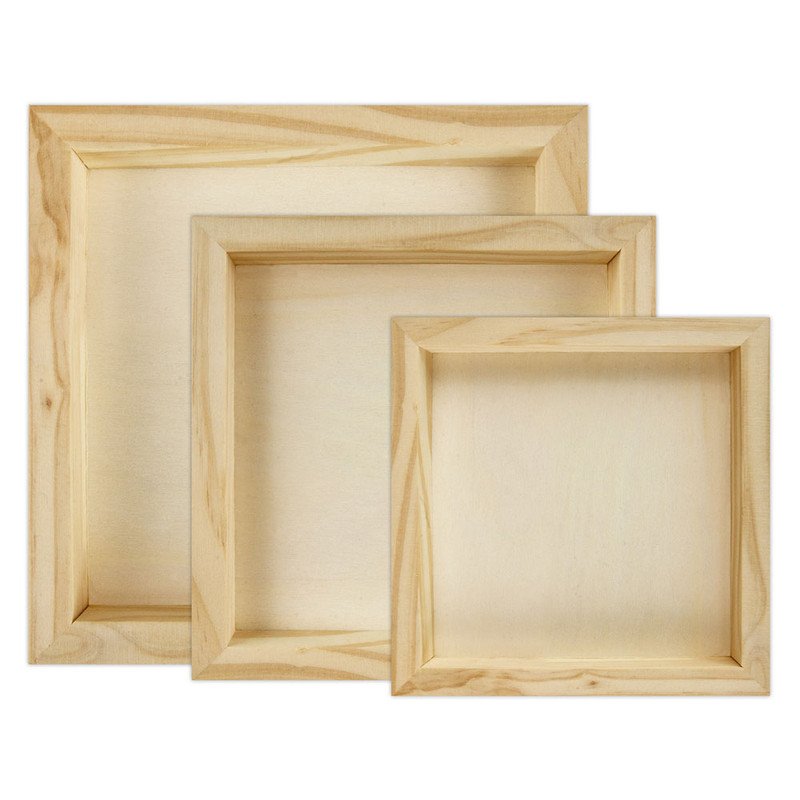 WOODEN TRAY SET (15.5CM x 15.5CM LARGEST TRAY)