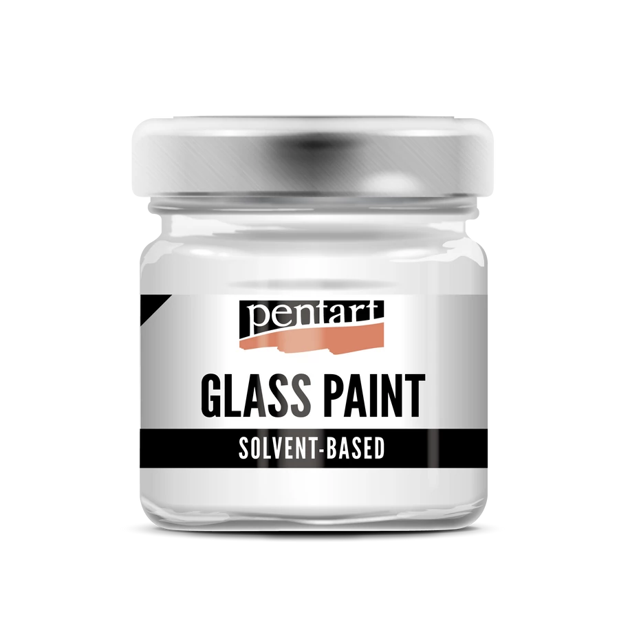 WHITE- GLASS PAINT SOLVENT BASED, 30 ML