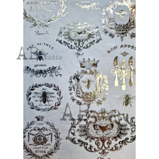 1033 (GILDED)- AB STUDIOS A4 RICE PAPER
