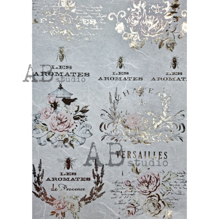 1067 (GILDED)- AB STUDIOS A4 RICE PAPER