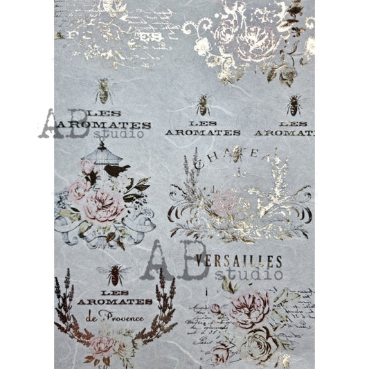 1067 (GILDED)- AB STUDIOS A4 RICE PAPER