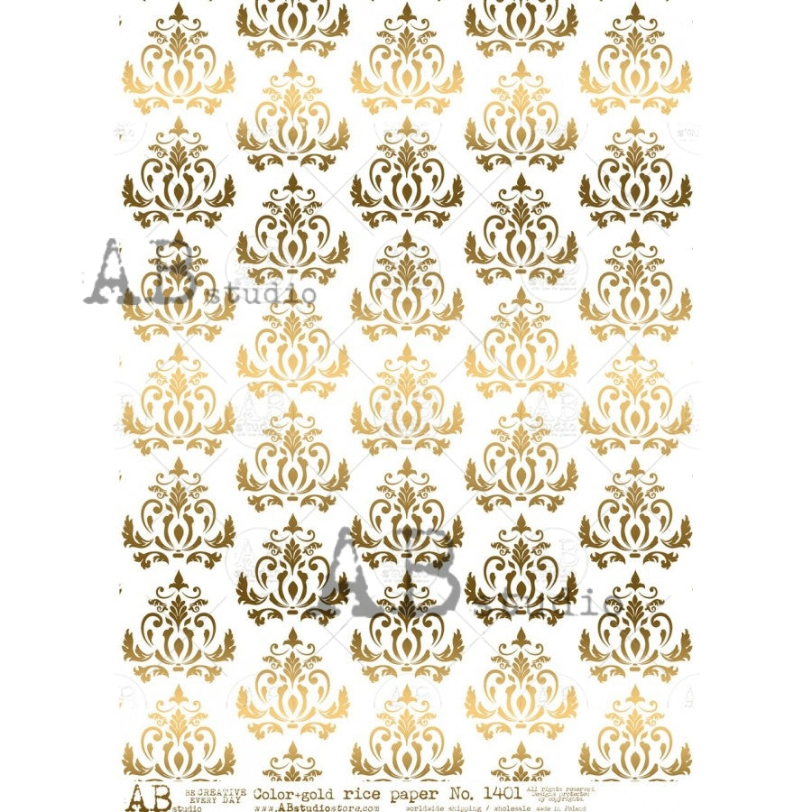 1401 (GILDED)- AB STUDIOS A4 RICE PAPER