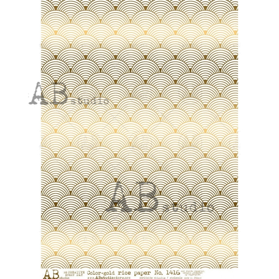 1416 (GILDED)- AB STUDIOS A4 RICE PAPER