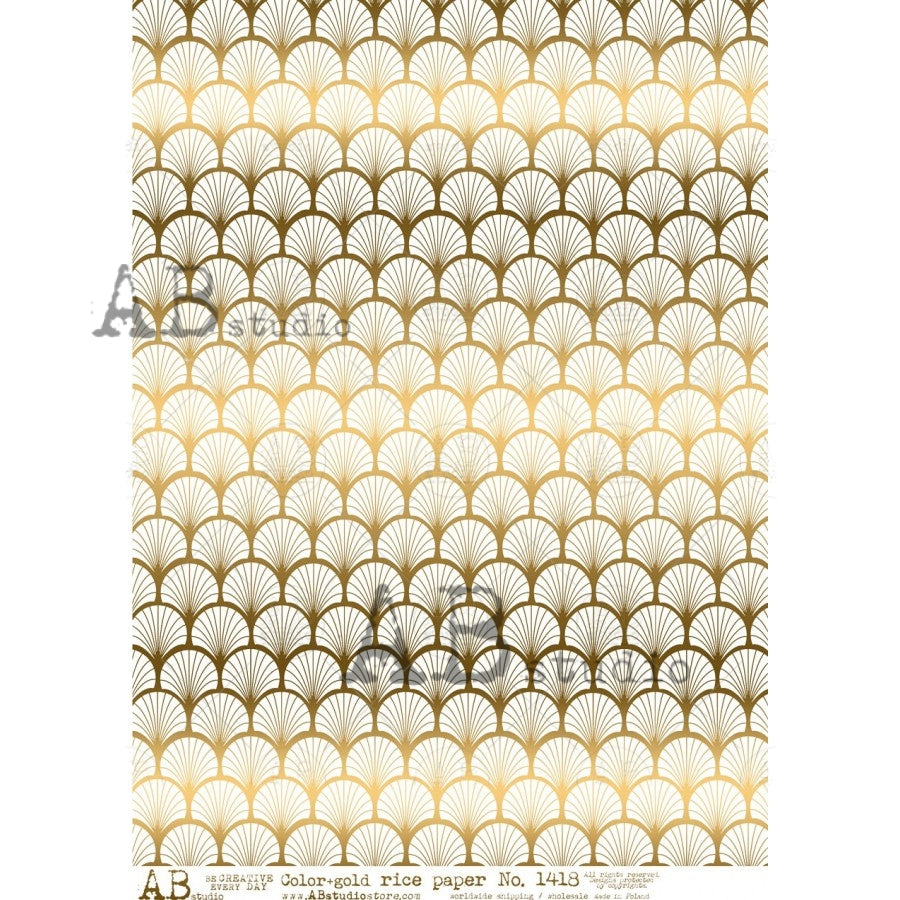 1418 (GILDED)- AB STUDIOS A4 RICE PAPER