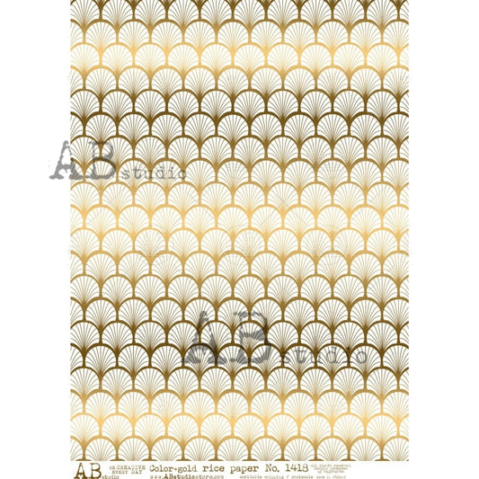 1418 (GILDED)- AB STUDIOS A4 RICE PAPER