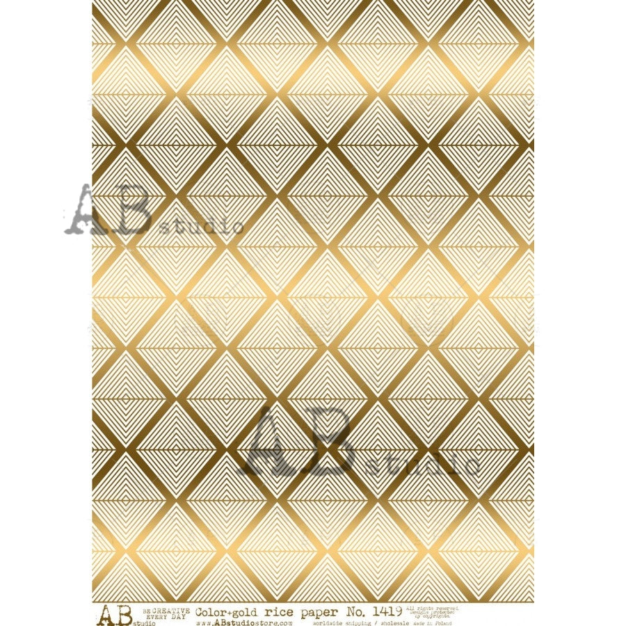 1419 (GILDED)- AB STUDIOS A4 RICE PAPER