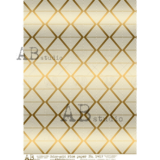 1419 (GILDED)- AB STUDIOS A4 RICE PAPER