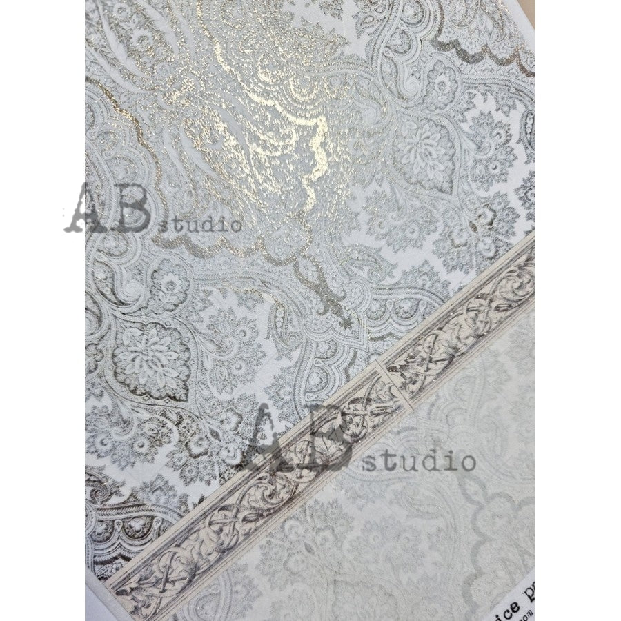 1525 (GILDED)- AB STUDIOS A4 RICE PAPER