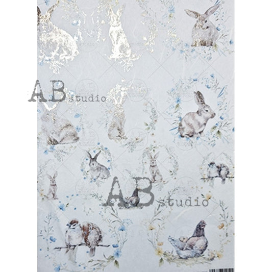 1577 (GILDED)- AB STUDIOS A4 RICE PAPER