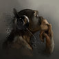 CHIMP WITH HEADPHONES