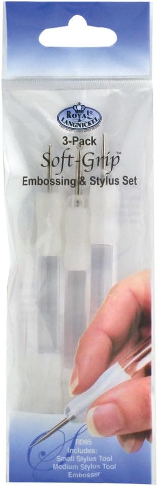 SG95- SOFT GRIP EMBOSSING & STYLUS SET- CRAFTER'S CHOICE