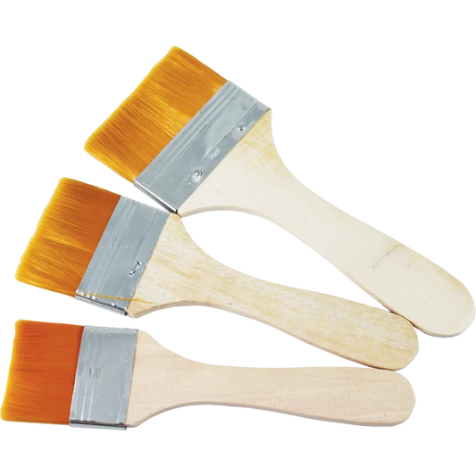 FLAT BRUSH SET, 3 PIECES
