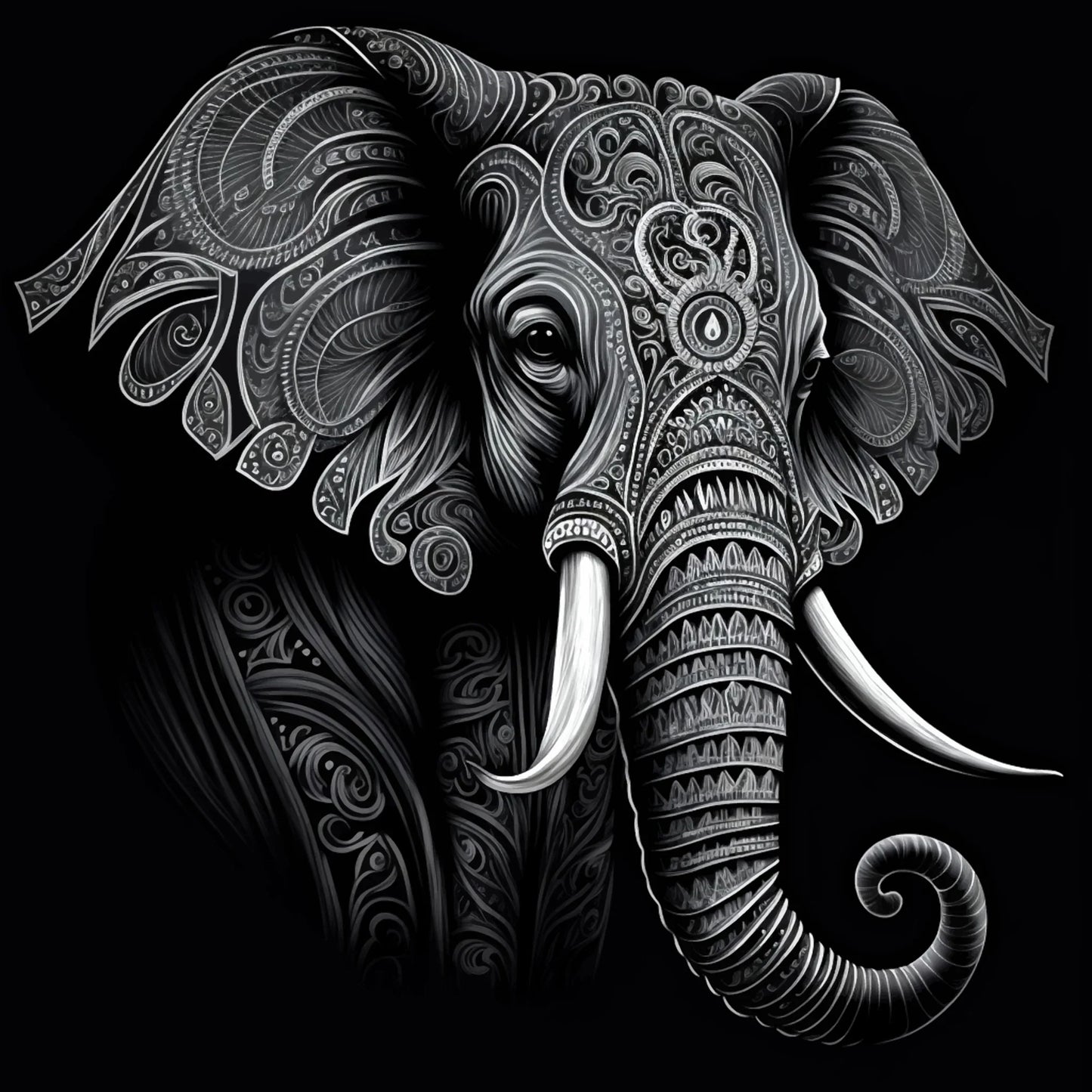 BLACK & WHITE ELEPHANT