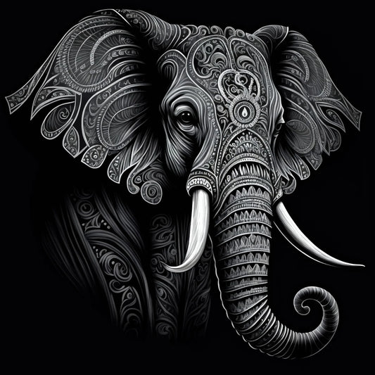 BLACK & WHITE ELEPHANT