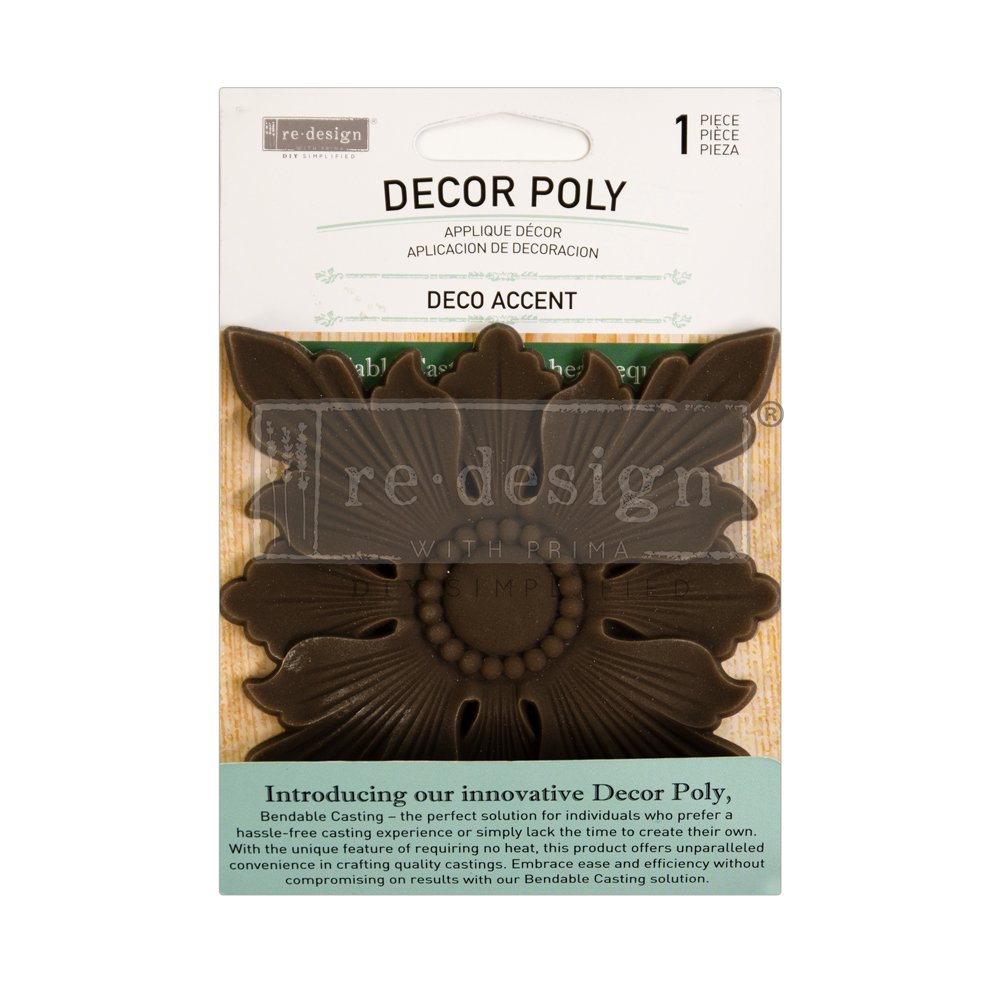 DECO ACCENT – 4″X4″X0.275″ / 10.2CMX10.2CMX0.69CM