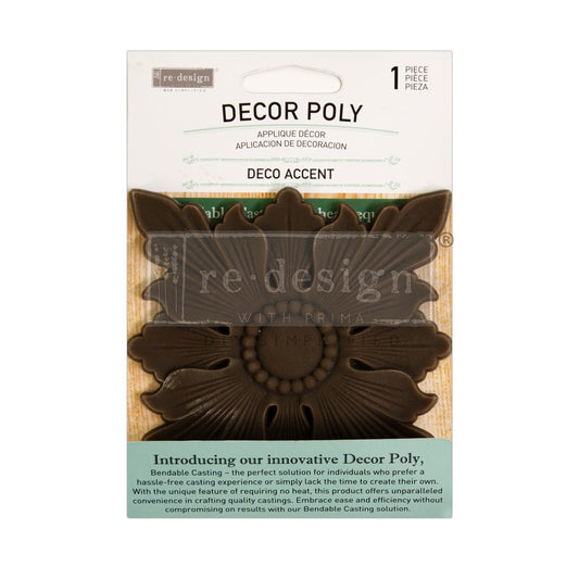 DECO ACCENT – 4″X4″X0.275″ / 10.2CMX10.2CMX0.69CM