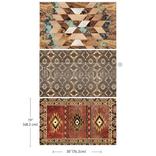 WESTERN WHIMSY DECOUPAGE PAPER (3PK)