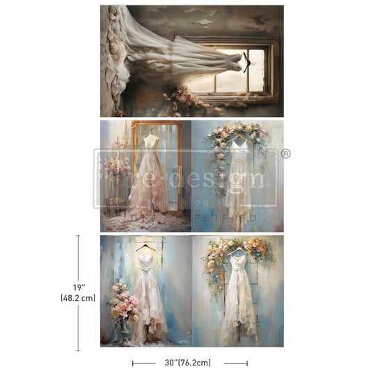 WHISPERS OF WHITE DECOUPAGE PAPER (3PK)