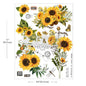 H2O Transfers Single Sheet - Rustic Amber Petals