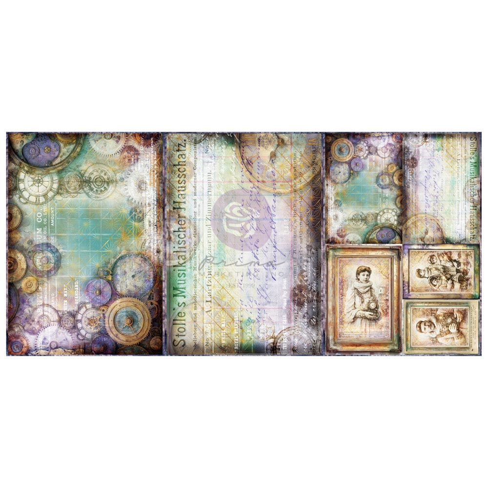 TIME WHISPERS- A3 Decoupage Fiber Paper Set