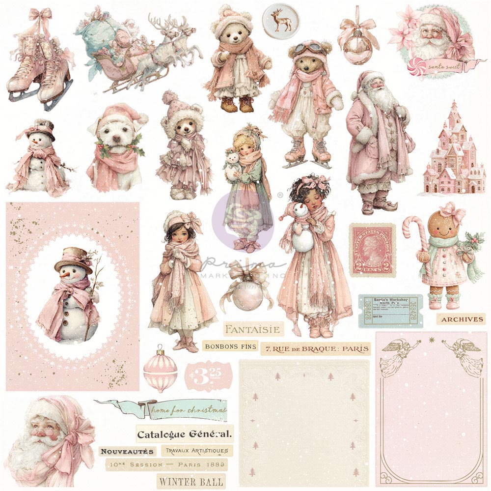 CB- COZY CHRISTMAS EPHEMERA (72PCS)