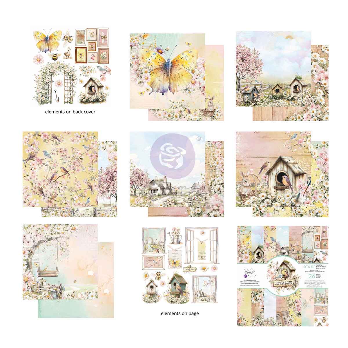 Among the Wildflowers Collection 6x6 Paper Pad