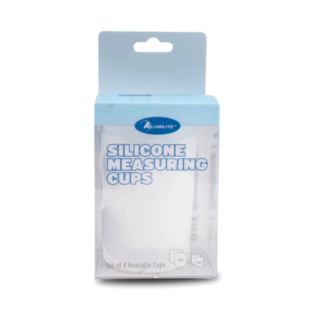 ALUMILITE SILICONE MEASURING CUPS, 4 PCS